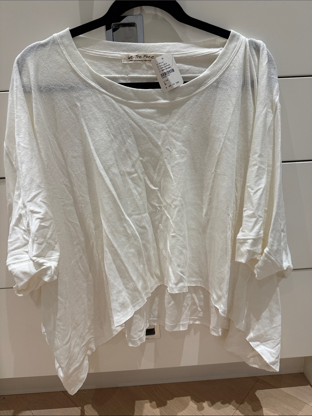 We The Free White Draped Boxy Tunic Top